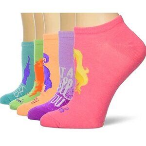 Disney Womens Hocus Pocus 5 Pack No Show Socks Size 9-11 Shoe Size 4-10